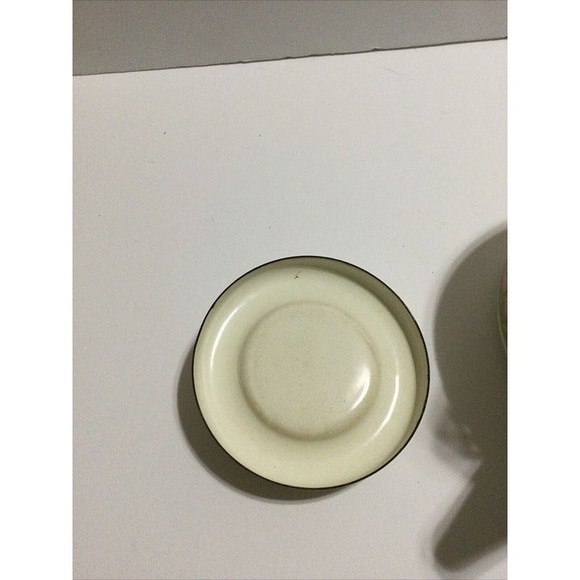 VINTAGE REFLECTIONS ENAMEL COOKWARE TEA KETTLES BEIGE WITH GRAY, AND BLUE & PINK - Picture 7 of 7